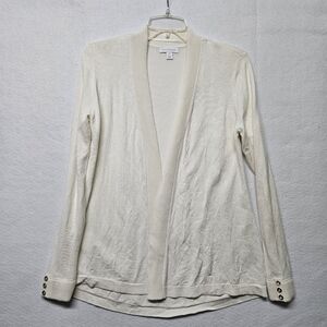 Charter Club Cardigan Cream White Cream Minimalist Basic Petite Small